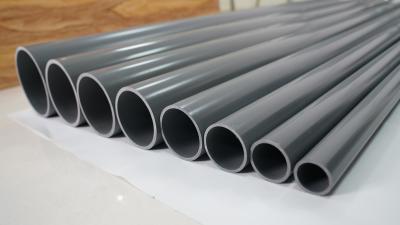 China Food Grade Gray Plastic Pipe OEM Dark Grey PVC Pipe 100mm-6m Length for sale