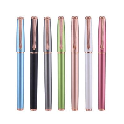 China Normal Business Gift Pen Semi-metal Carbon Black Signature Pen, Custom Logo GEL Pen for sale