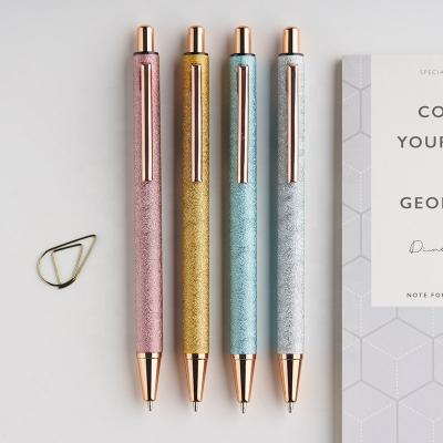 China Normal Glossy Painting Press Pen Business Gift Advertising Pen, Glitter Metal Press Roller Pen for sale