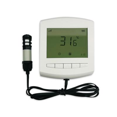 China Wall Type Digital LCD Display Temperature and Humidity Transmitter Probe Lora Wireless Temperature Sensor for sale