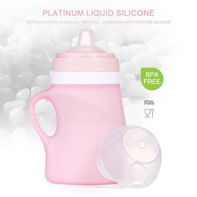 China Wholesale BPA Free Factory Baby Products Newborn Baby Feeding Bottle The Silicone Feeding Bottle for sale