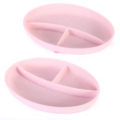 China Wholesale Stored Easy Clean Suction Dish For Baby Snack Silicone Baby Bowl With Lid for sale