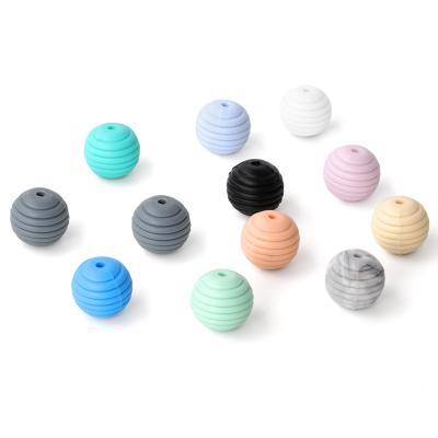 China Wholesale Kean Silicone Teething Loose Beads Eco-Friendly Jewelry Silicone Beads for sale