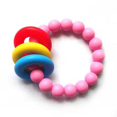 China Cute Silicone Bpa Free Jewelry Beads Soft Chew Bracelet Baby Silicone Bracelets for sale