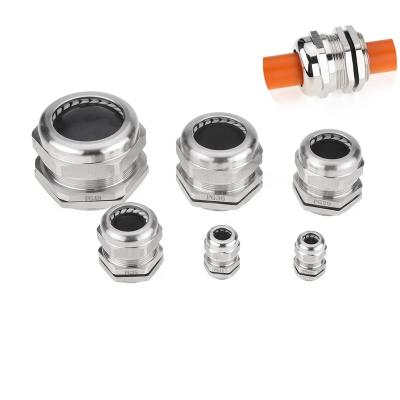 China Protect IP68 PG21 PG9 PG7 Stainless Steel Cable Gland Cable Glands Factory Dustproof Waterproof PAGE Size Customized for sale