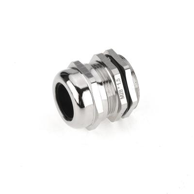 China Protect M28 Cable Wire IP68 To Waterproof Brass Nickel Plated Metal Cable Gland Size Wire Dust Glands M2-100 Customized for sale