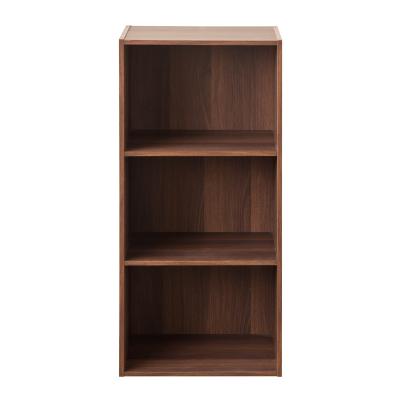 China Living Room 3 Tier Bookcase/Storage Shelf Brown for sale