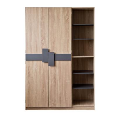 China Contemporary New Design 2 Door Wardrobe with shelves for sale