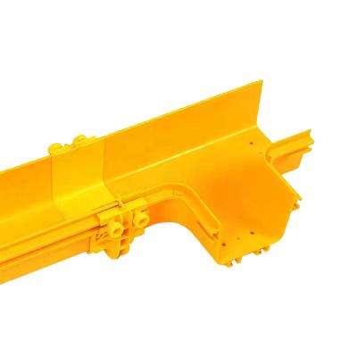 China Modern Customizable Hot Selling Fiber Duct Tray Yellow Fiber Guide Raceway Cable Raceway for sale