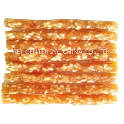 China Viable CHICKEN DOG SNACK CHICKEN JERK WITH RICE NO STICK NO ADDITIVE SWEET TREATS OEM ORDER FIT ALL SIZE DOG OR CATS MADE IN CHINA for sale