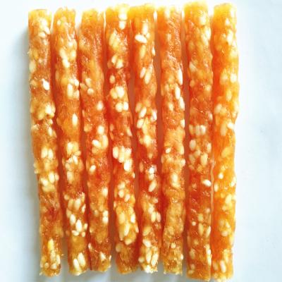 China Viable OEM CHICKEN PET SNACK CHICKEN JERK WITH RICE STICK NO ADDITIVE ORDER SOFT TREATS FIT ALL SIZE DOG OR CATS MADE IN CHINA for sale