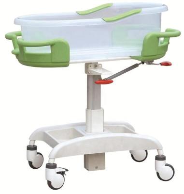 China Modern TWT017 Hot sale high quality stainless steel or ABS material hospital baby cot crib trolley for sale