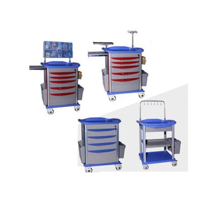 China Hostipal TWT001 Best Price High Quality ABS Medical Emergency Trolley For Hospital Trolley for sale