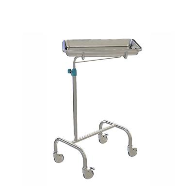 China TWT038 Stainless Steel Instrument Cart Luxury Emergency Mayo Table Mayo Cart en venta