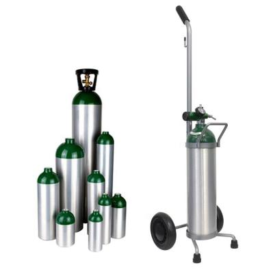 China TWE38 Traditional Aluminum High Pressure Medical Portable Oxygen Tank Oxygen Tank Medical Cylinders Te koop