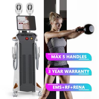 China Weight Loss CE Approved 10 Tesla Emslim Muscle Building Stimulator 4 Handle EMS Slimming Body Sculpting Beauty Machine for sale