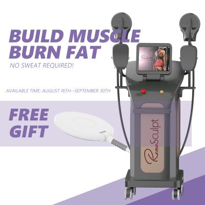 China Weight Loss 4 Handles Tesla EMS Muscle Building Weight Loss Body Sculpting Equipment for sale