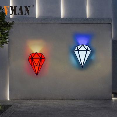 China Indoor Outdoor Wall Lighting Outdoor Modern Double Color 20w 24w IP54 Hotel Corridor Fancy LED Waterproof Courtyard Wall Lamp for sale