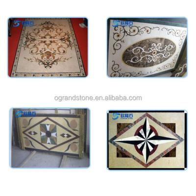 China Decorative Parquet Ceiling Medallions Rectangle Marble Floor Medallion Wall Slab Medallions for sale