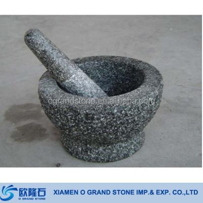 China Sustainable Kitchen Tool Natural Stone Granite Mortar And Pestle for sale