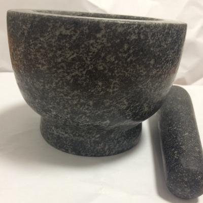 China Viable Cheap Kitchen Tool Natural Granite Grinding Stone Mortar And Pestle for sale