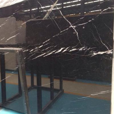 China Chinese Black And White Marble Tile Nero Marquina Marble Tile (Good Price) for sale