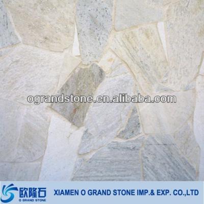 China Natural Cream Silver Cloud Tiling etc Brazilian White Quartzite for sale