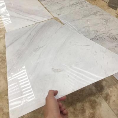 China Marble Slab 1MM, 2MM, 3MM, 4MM, 5MM Kitchen Accessories Volakas Carrara Transparent Super Thin White Marble Tile for sale