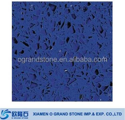 China Widely Used In Gardening All Colors Of Sparkle Blue Artificial Quartz Stone Price for sale