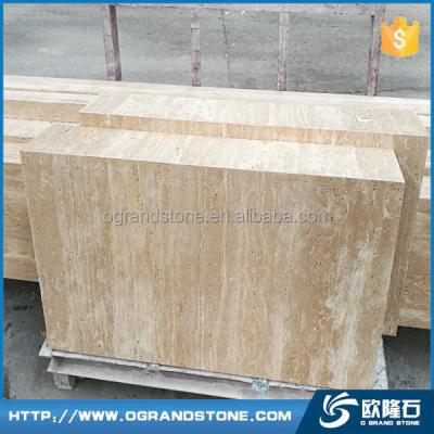 China Marble Type 24x24,18x18 Beige Travertine Tile Without Floor Filled Travertine Pavers for sale