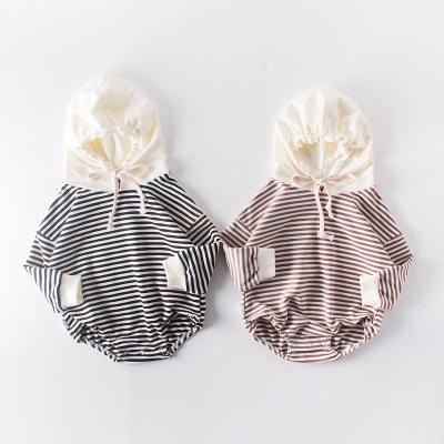 China Central Statistical Institute of Europe and America autumn equipment newborn baby bars newborn baby hooded clothes connect body ha rise clothes thickening for sale