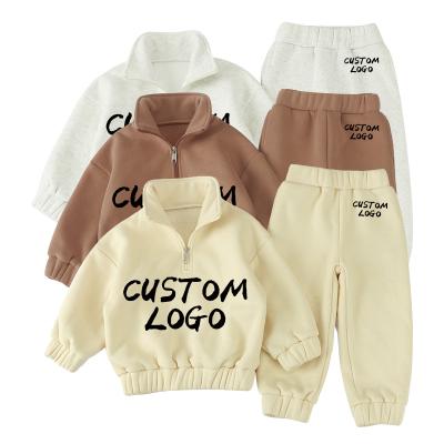 China OEM Autumn Custom Tracksuits Boutique Two Piece Casual Hoodies Sweat Suits Baby Boy Clothing Sets for sale