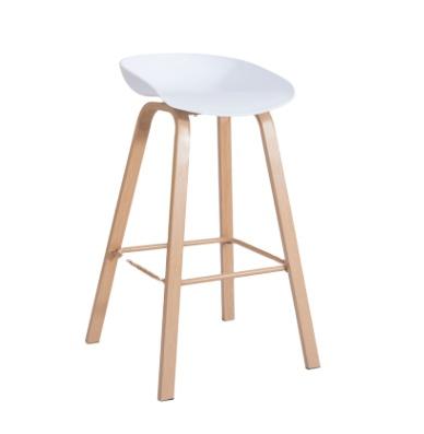 China Wholesale Solid Hot Mockup Wooden Leg Stool High Bar Chair for sale