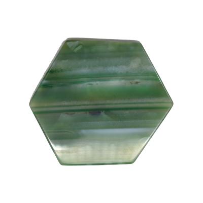 China China Hexagon Polished Agate Geode Slices Cup Mats Natural Stone Slab Place Cards For Wedding,Decorative Products for sale