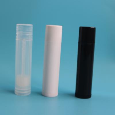 China The factory best-selling 5g cylinder lip balm white plastic packaging, 5g lip balm container for sale