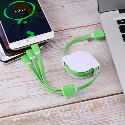 China Mobile Phone Manufacturer Supplier Fast Charging Phone 3 in 1 Usb Cable For IOS Android Type-C for sale