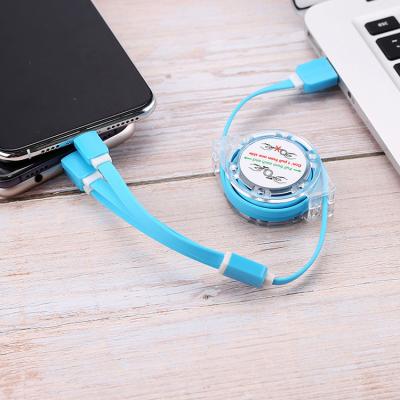 China Mobile Phone Types High Quality Portable 3 In 1 Data Line Multifunctional USB Charging Cable for sale