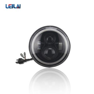 China Univeral Automobiles Dot Approved 45W Round High Low Beam 7 Inch LED Headlights for sale