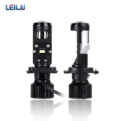 China Motor Headlight 2PCS 12V 24V Beam H4 Car LED Headlight Bulb Lampada Projector LED High Low Bulbs for sale