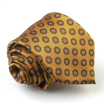 China 100% Polyester Ties Kits De Gravatas Masculinas Wholesale Mens Neck Tie Gold Jacquard Tie And Pocket Square Set Male Ties for sale