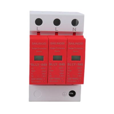 China Ce Approved SPD 60ka Surge Arrester Overvoltage Protection SPD Voltage SLLY-II40-3P for sale