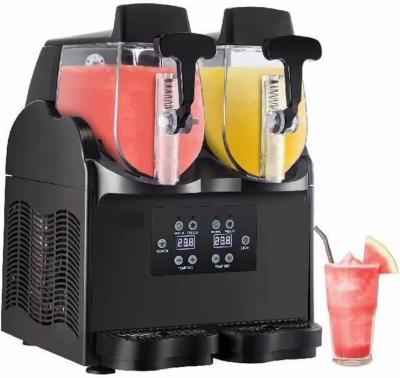 China 3Lx2 Tank Slushie Maschine Heim 370W Handels Slush Puppie Maschine für Tiefkühlgetränke Automatische Reinigung zu verkaufen