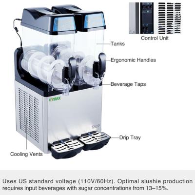 China ABS magnético SS do CRNA Cubigel 24L de Margarita Slush Machine da transmissão à venda