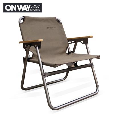 China OnwaySports Portable Foldable And Comfortable Outdoor Canvas Camping Seat Easy Folding Chair For Beach Picnic for sale