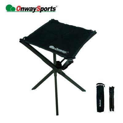 China Durable Material Onwaysports Pocket Chair Black Aluminum Easy Carry Folding Portable Stool Small for sale