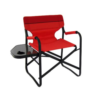 China Onwaysports Durable Folding Material Portable Filmmaker Chair With Red Side Tray for sale