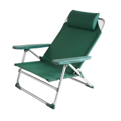 China Modern Portable Folding Chair Luxury Travel Onwaysports Lower Recliner Outdoor Rocking Chair With Pillow Green for sale