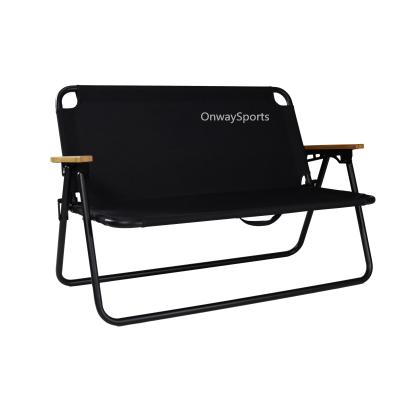 China Durable Material Onwaysports Bench Chair Aluminum Folding Camping Double Hand Carry Sofa for sale