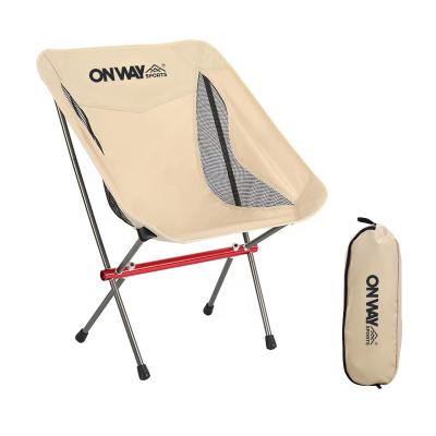 China OnwaySports Outdoor Compact Folding Modern Portable Folding Camping Moon Ultralight Chair for sale