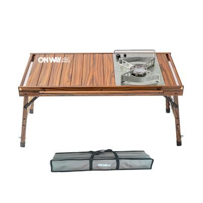 China De Simpleme Egg Roll Up Japanese Camping Foldable Outdoor Wooden Kitchen Table For Picnic for sale